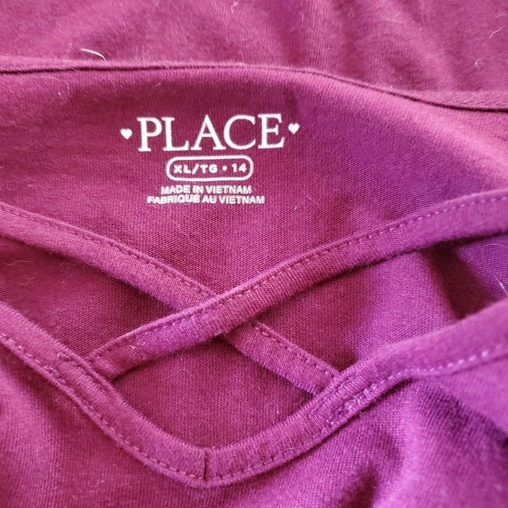 Childrens Place Burgundy Dress Girls XL 14 - Picture 4 of 5